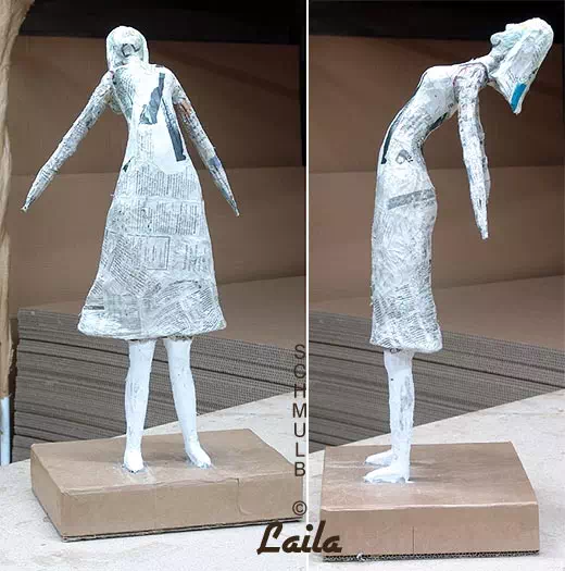 statue femme penchée en arrière