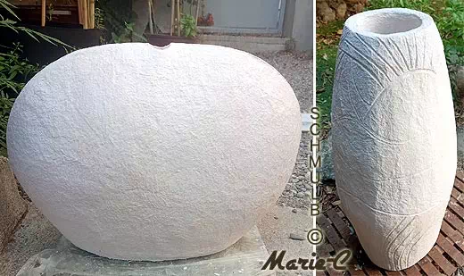 Vase en pulpe de papier